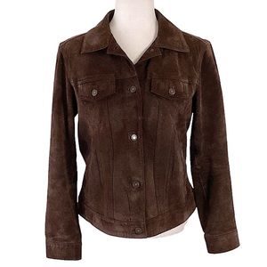 Charter Club Brown Leather Jacket